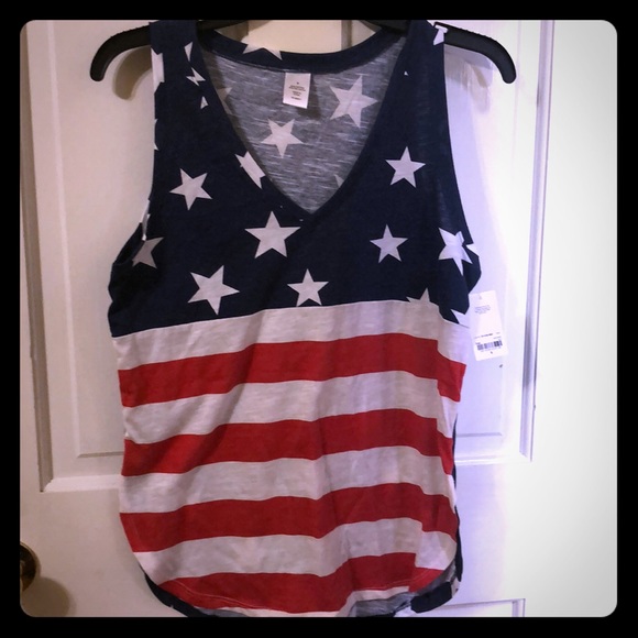Mixit Tops - Ladies tank top with Stars and Stripes
